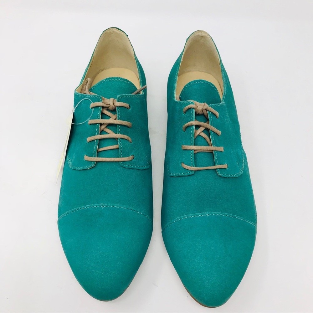 FLY London Green Mise Leather Derby Lace Up - Picture 3 of 8